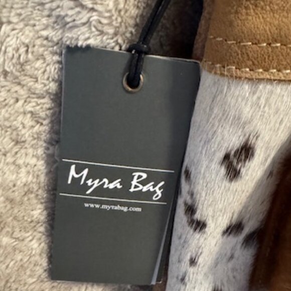 Myra Bag Vintage Bygone Leather & Cowhide Crossboy Bag S-1212 - New With Tags - Picture 11 of 16